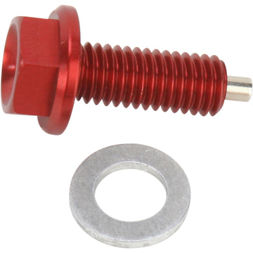 Moose Racing Magnetic Drain Plug - Red - Honda DP129