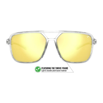 Tifosi Optics Salto Crystal Clear Smoke Yellow Mirror Sunglasses