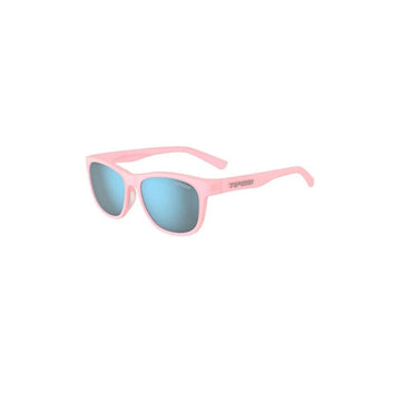Tifosi Optics Swank Satin Crystal Blush Smoke Bright Blue Mirror Sunglasses