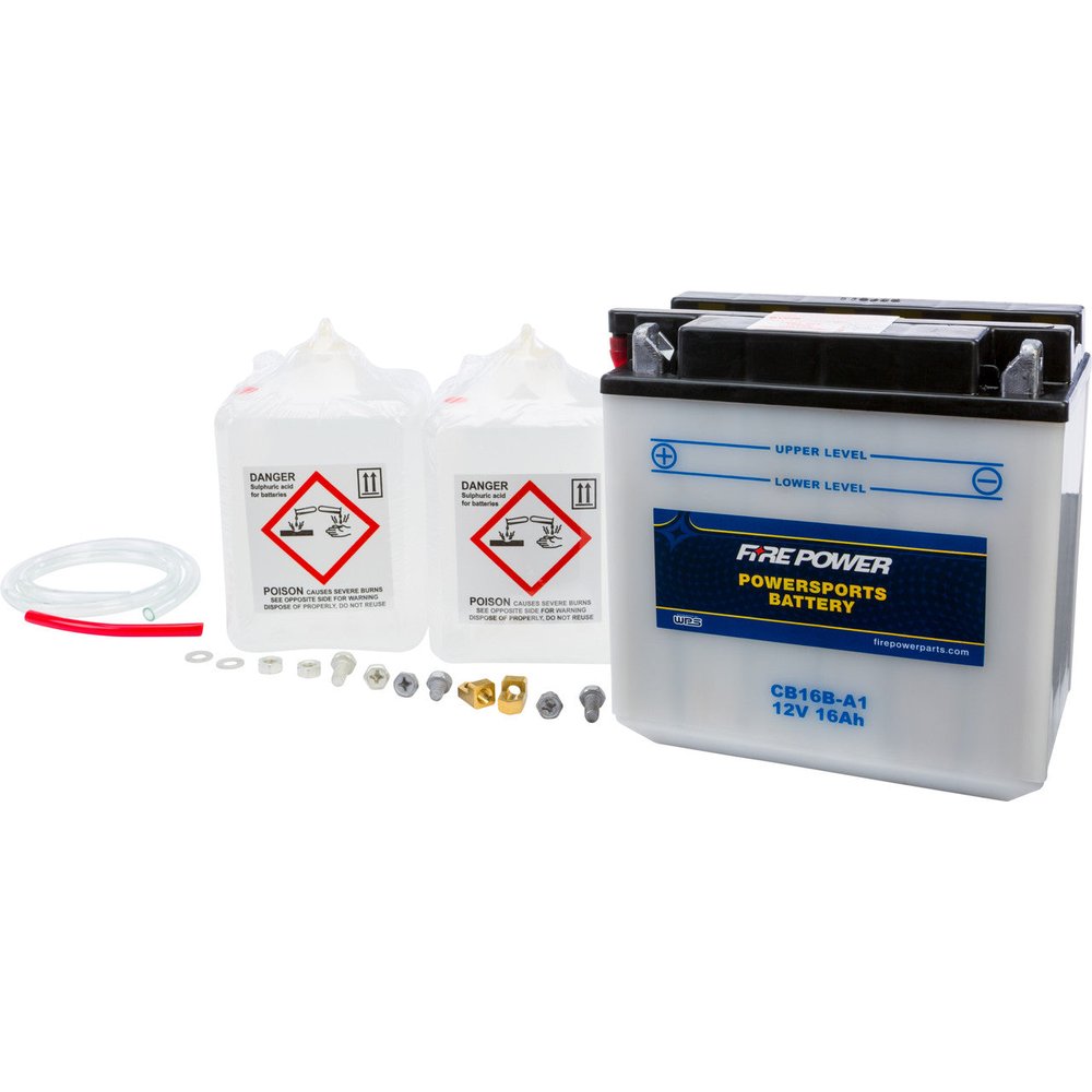 Fire Power Battery W / Acid Cb16B-A1 12V Heavy Duty