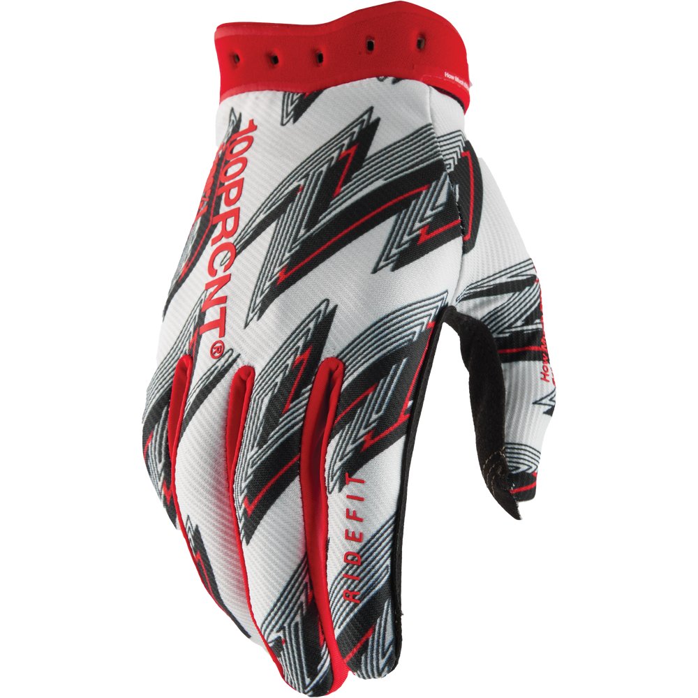 Ridefit Gloves White/Red 2x