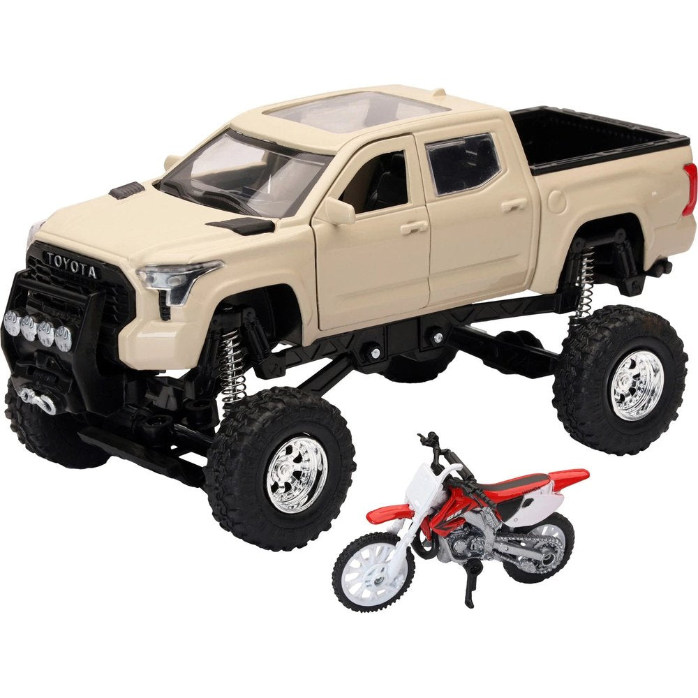 New-Ray Replica 4X4 Truck / Dirt Bike Mud Tundra Honda