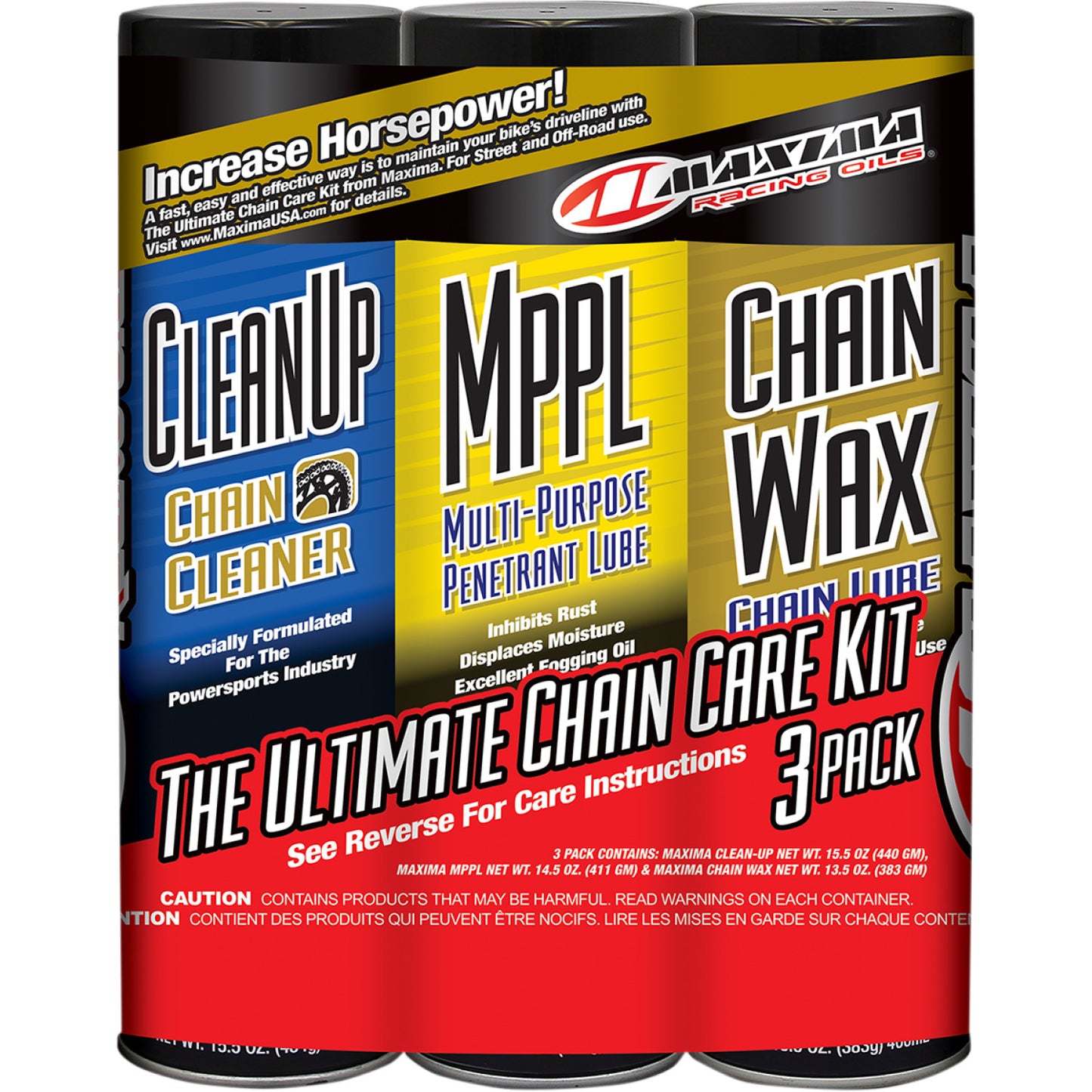 Maxima Racing Oil Chain Wax/Care Kit - Aerosol 70-749203