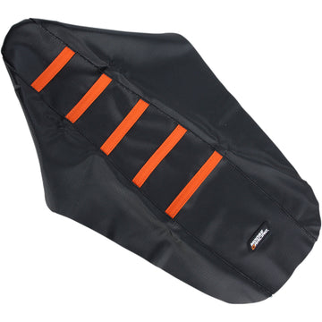 Moose Racing Ribbed Seat Cover - Black Cover/Orange Ribs - KTM KTM25003-336RT