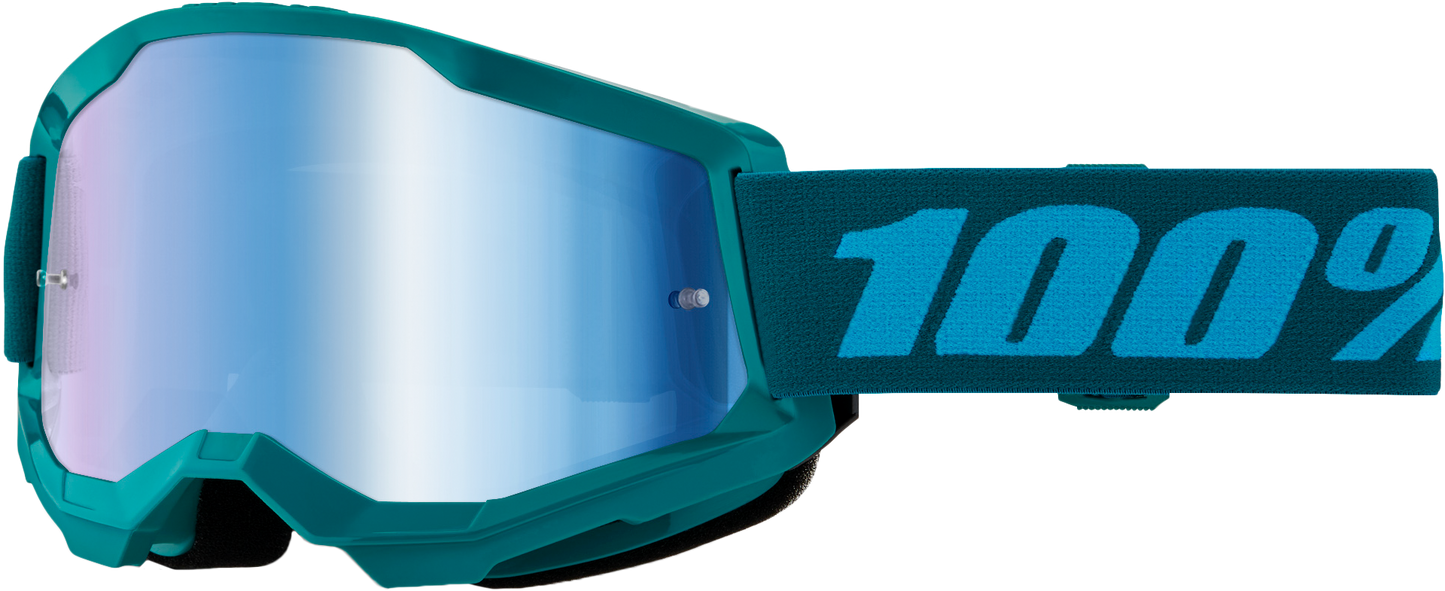 100% Strata 2 Google Stone W / Blue Mirror Lens