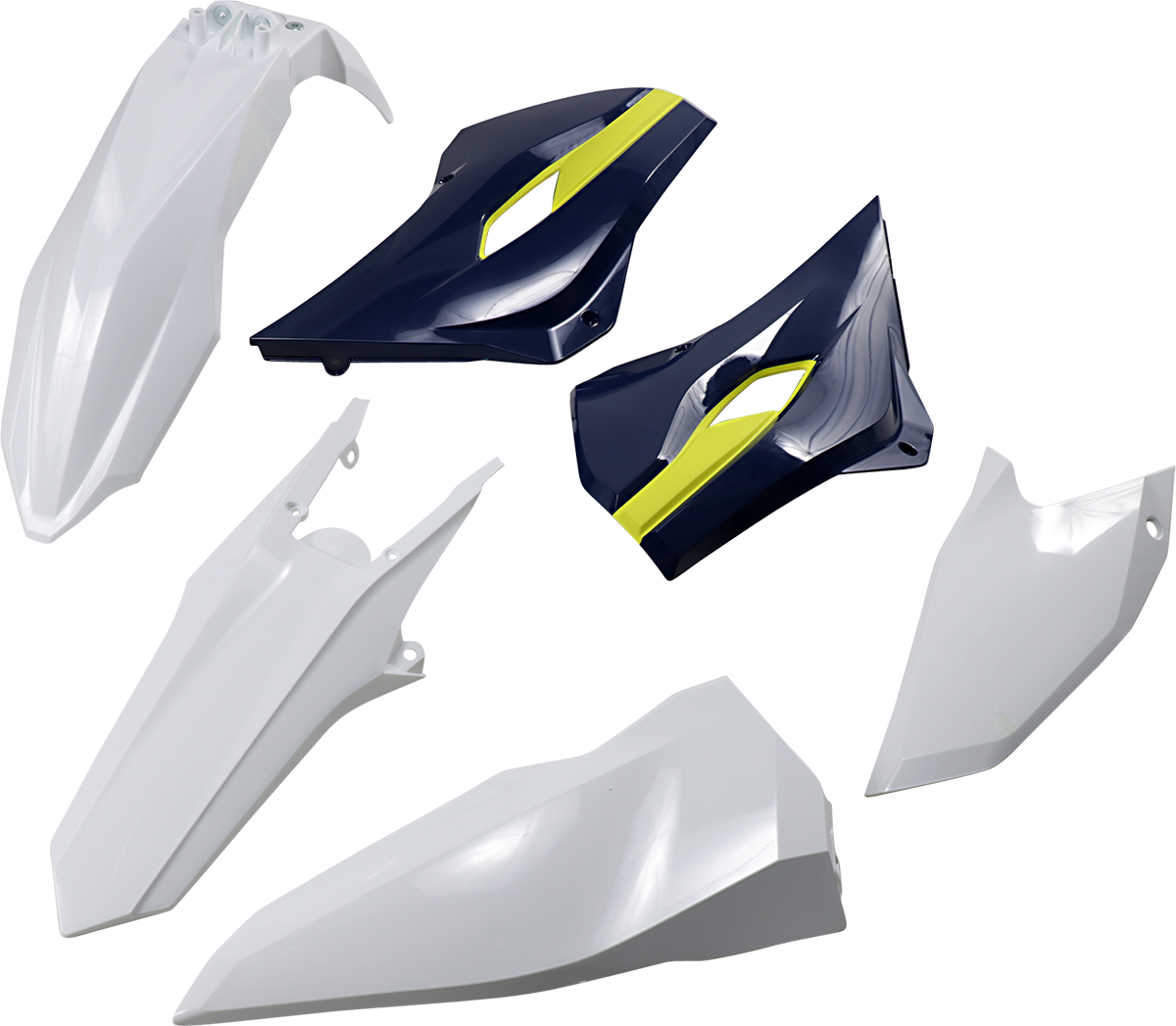 UFO Body Kit - '16 OEM White/Blue/Yellow - Husqvarna - FE/TE/TX HUKIT615-999W