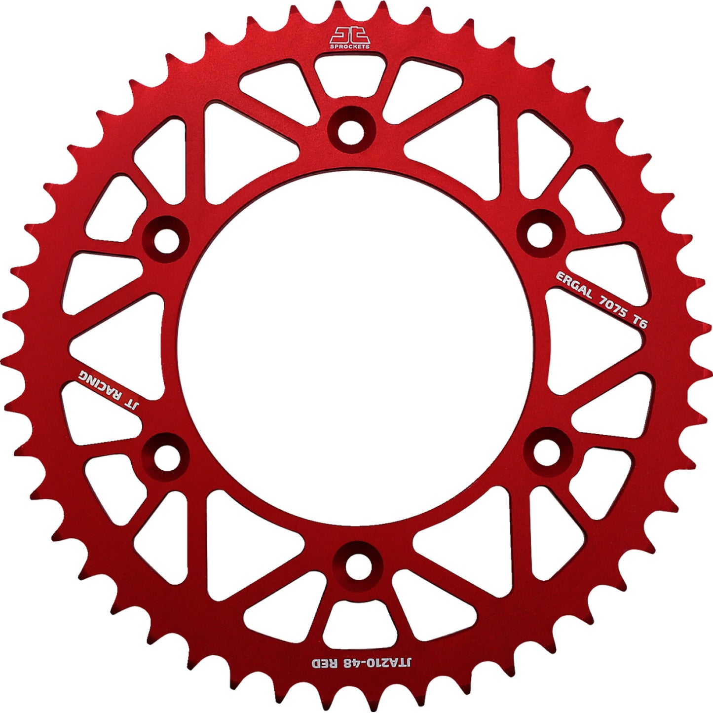 JT SPROCKETS Rear Sprocket - Honda/Beta - Red - 48 Tooth JTA210.48RED by JT Rear Sprockets Aluminum/Alloy