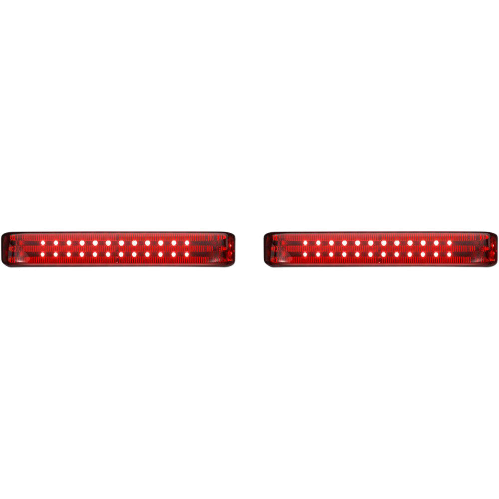 Custom Dynamics Saddlebag LED Lights - Sequential - Chrome/Red PB-SBSEQ-SS8-CR