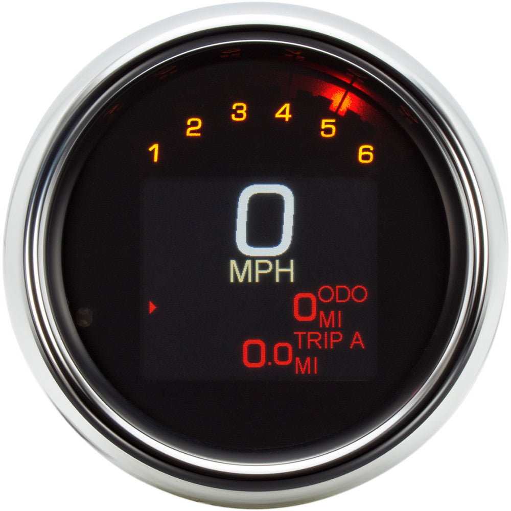 Dakota Digital Tank Speedometer - Chrome Bezel - 3-3/8" MLX-3012