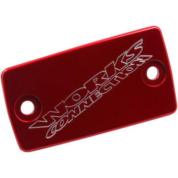 WORKS CONNECTION Anodized Billet Aluminum Front Brake Reservoir Cover - Red 21-067