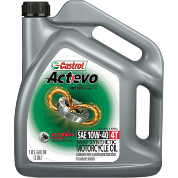CASTROL Act Evo? Semi-Synthetic 4T Engine Oil - 10W-40 - 1 U.S. gal. 15D7D4