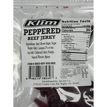 Klim Aggressive Meat Snack 5.2 Oz Peppered Beef Jerky