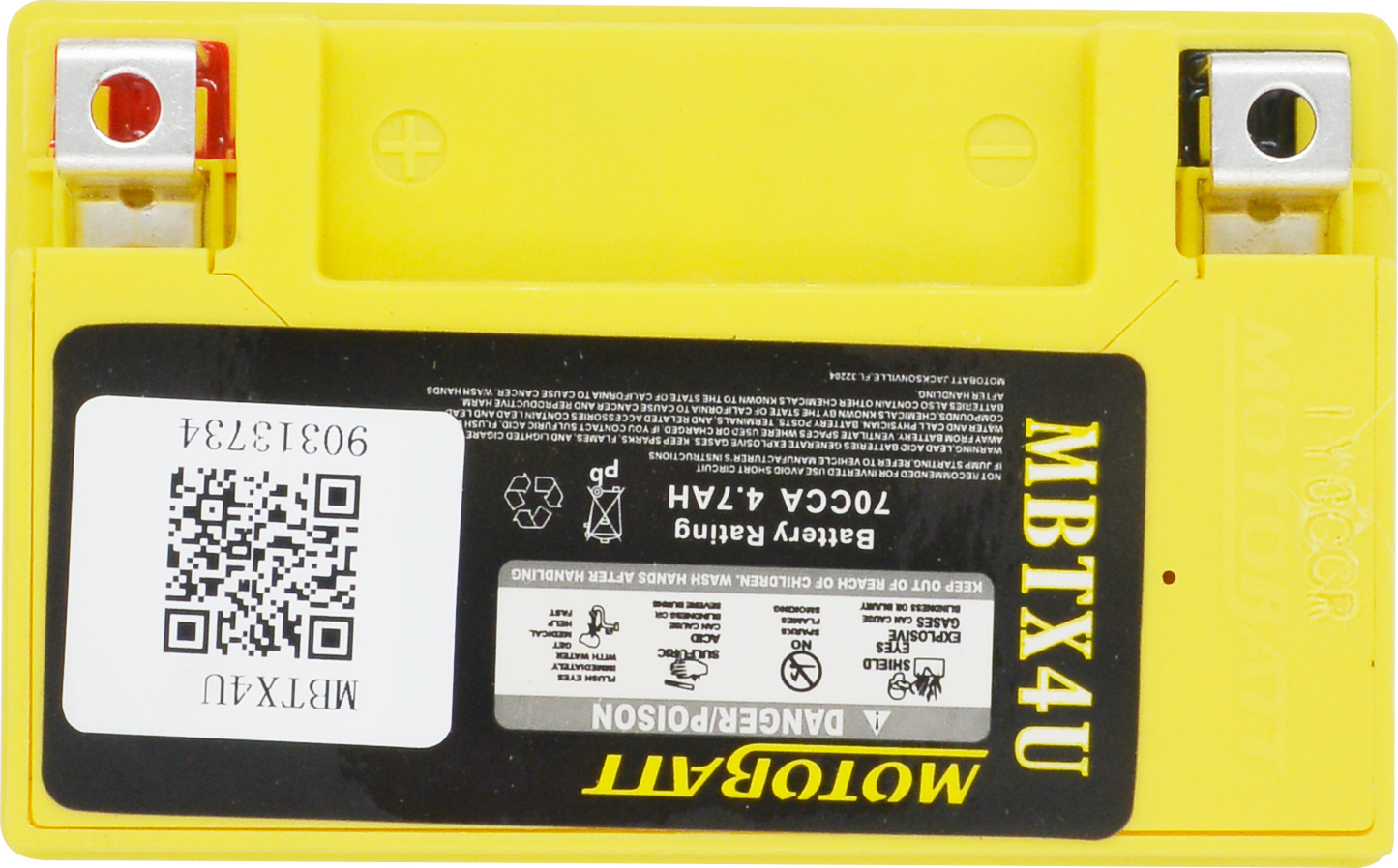 Battery Mbtx4u Sealed Factory Activated