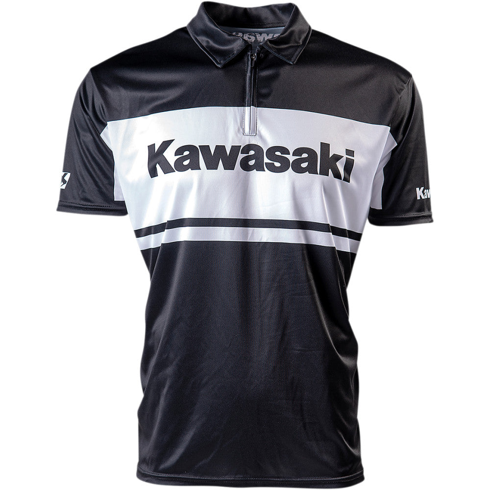 FACTORY EFFEX Kawasaki Team Pit Shirt - Black/White - XL 23-85106