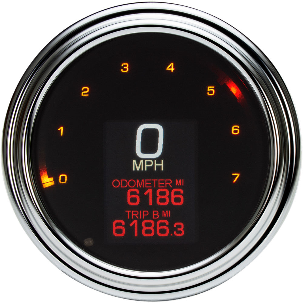 Dakota Digital Tank Speedometer - Chrome Bezel - 4.5" MLX-2004