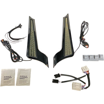 Custom Dynamics Panel Lights - Chrome - Smoke Lens CD-FASCIADC-HDC