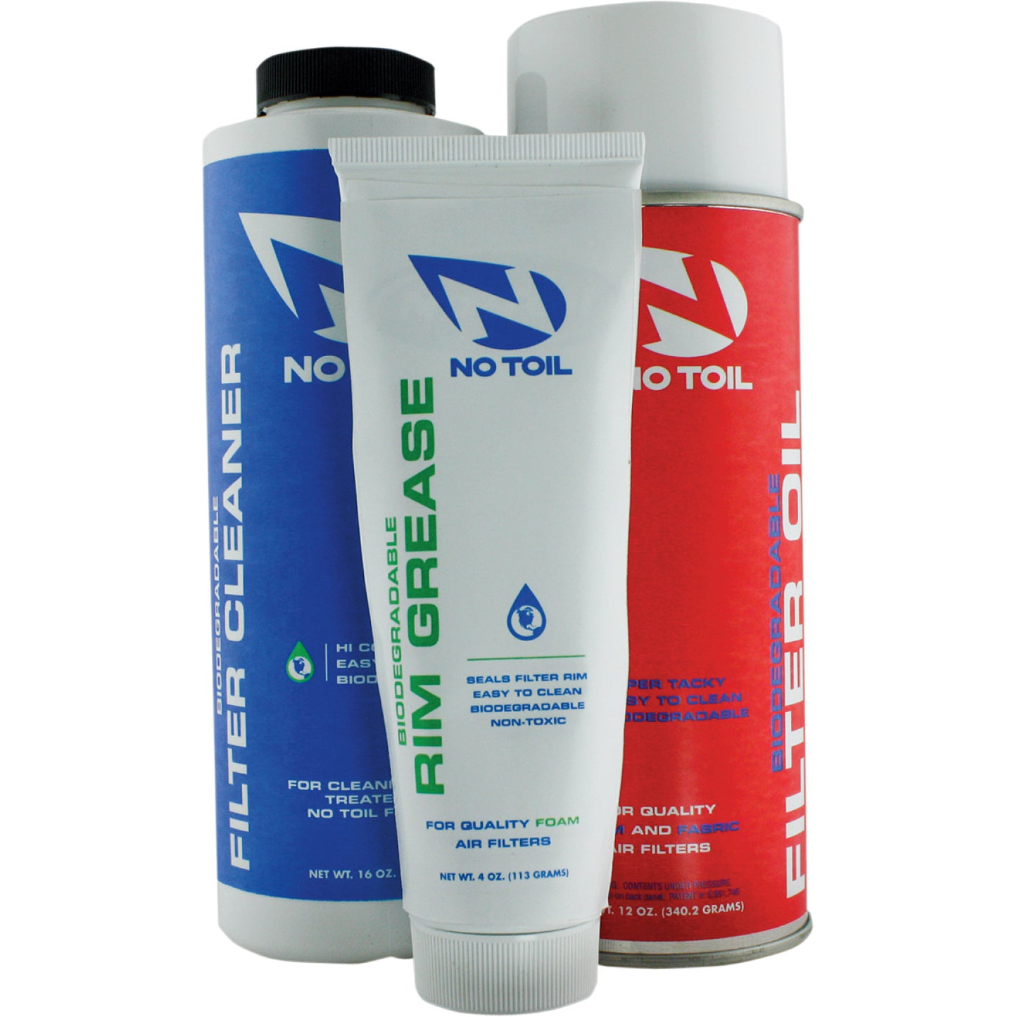 No Toil Filter Oil, Cleaner, And Rim Grease Kit - Aerosol Nt207 by No Toil