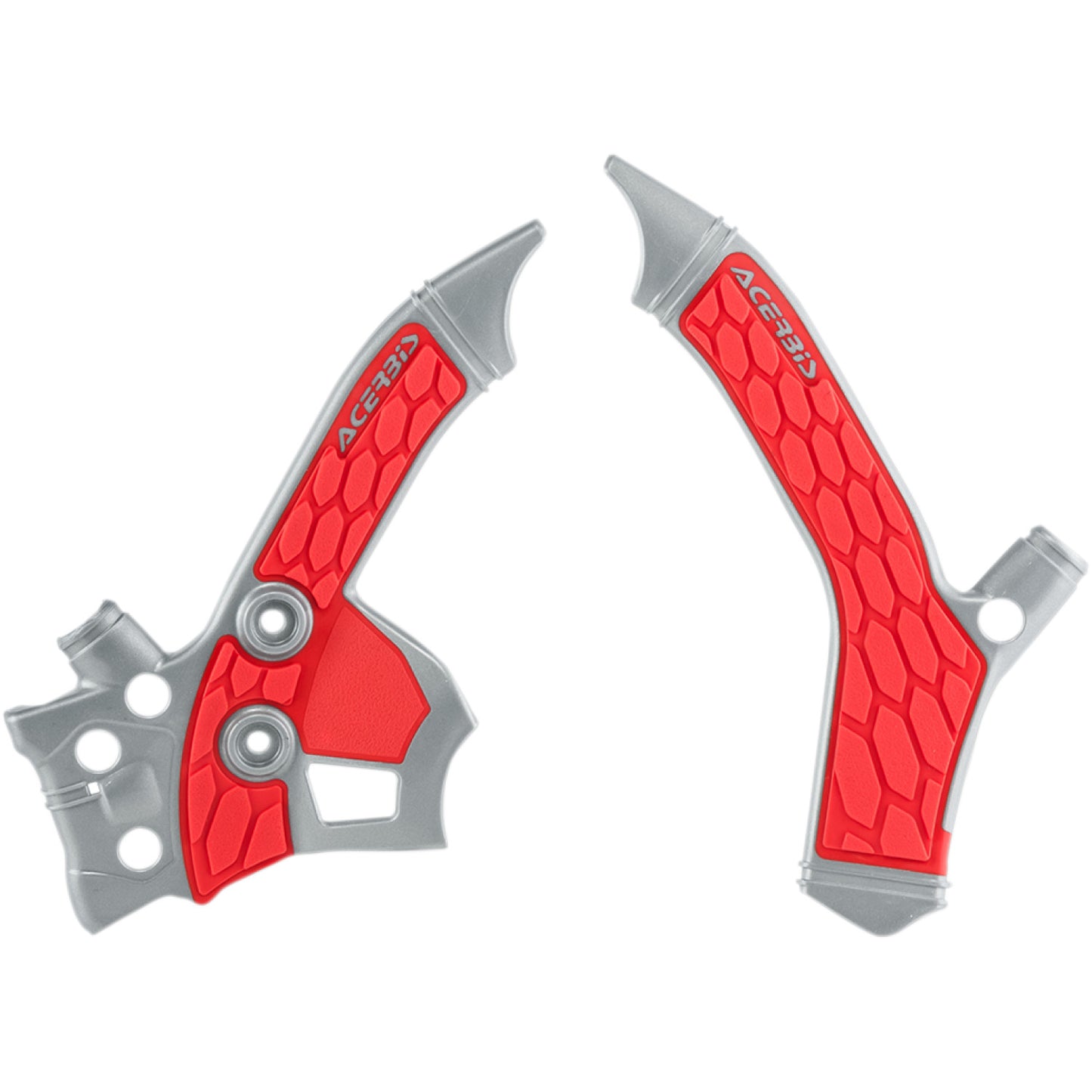 Acerbis X-Grip Frame Guards - Silver/Red - CRF 250L 2726851418
