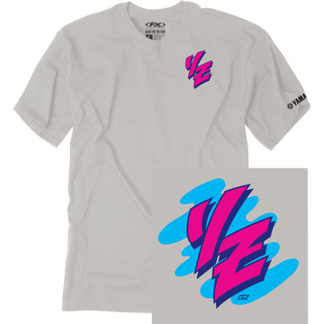 FACTORY EFFEX Yamaha Retro YZ T-Shirt - Light Gray - Medium 28-87212