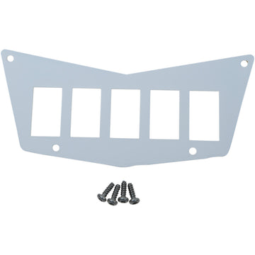 MOOSE OFFROAD Dash Plate - 5 Switch - White 100-4381-PU