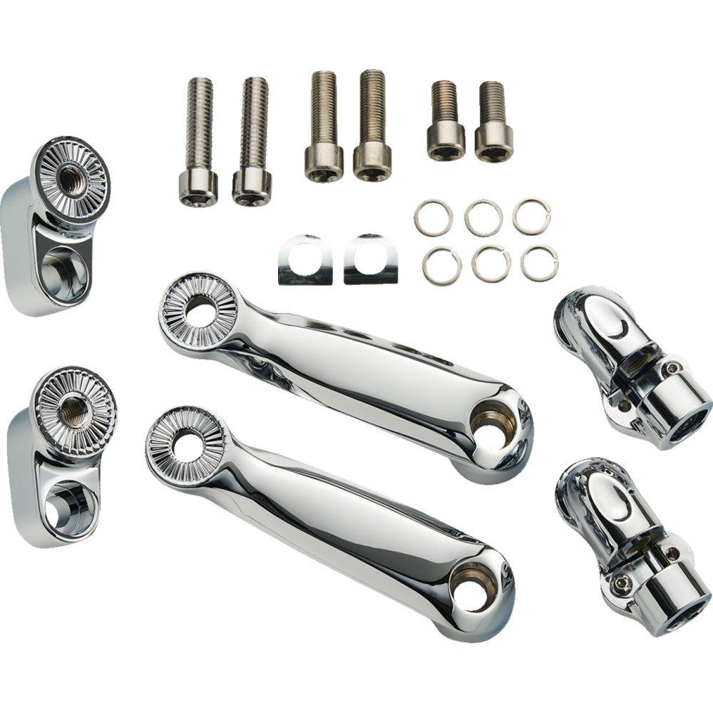 CIRO Adjustable RydeCulture* Charles Chapa Peg Mounts - Passenger - Chrome - Indian 6R200