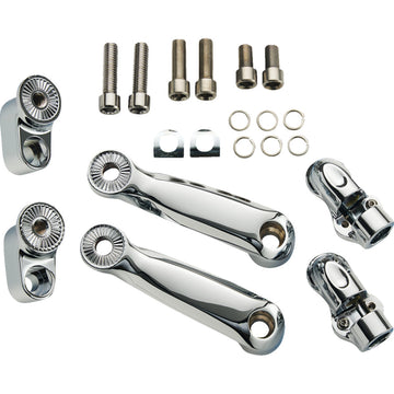 CIRO Adjustable RydeCulture* Charles Chapa Peg Mounts - Passenger - Chrome - Indian 6R200