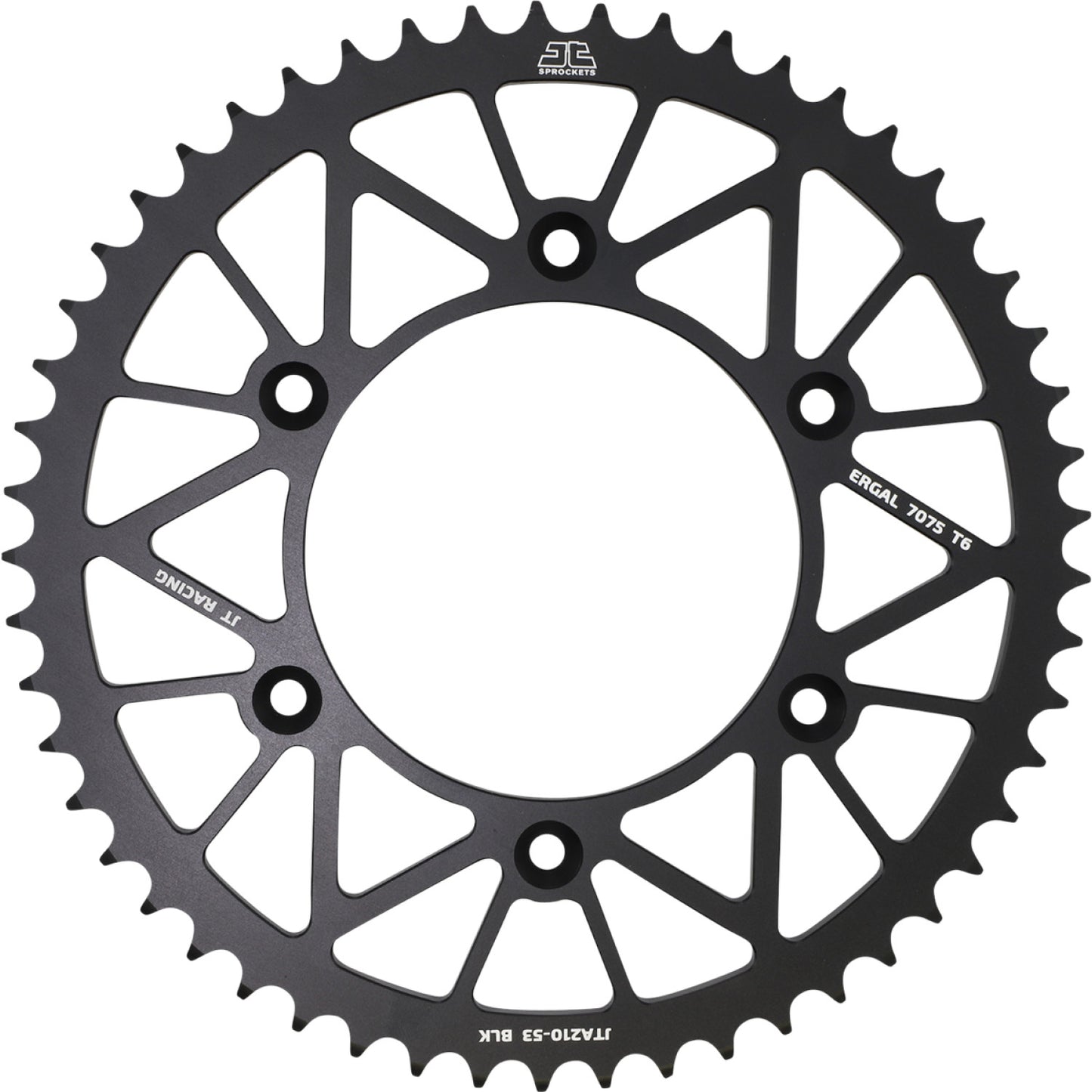 JT SPROCKETS Rear Sprocket - Honda - Black - 53 Tooth JTA210.53BLK by JT Rear Sprockets Aluminum/Alloy