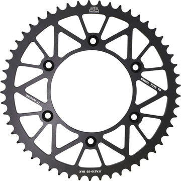 JT SPROCKETS Rear Sprocket - Honda - Black - 53 Tooth JTA210.53BLK by JT Rear Sprockets Aluminum/Alloy