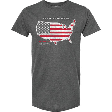 Honda Apparel America Outline T-Shirt - Heather Charcoal - Small NP23S-M2293-S | T Shirts Mens