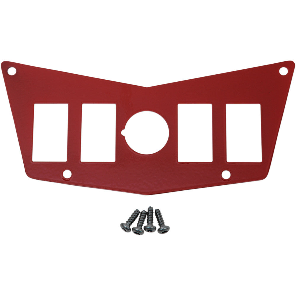 MOOSE OFFROAD Dash Plate - 4 Switch - Red 100-4393-PU