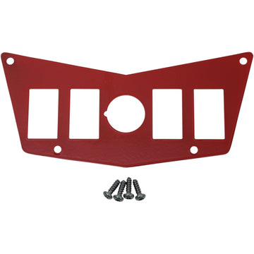 MOOSE OFFROAD Dash Plate - 4 Switch - Red 100-4393-PU