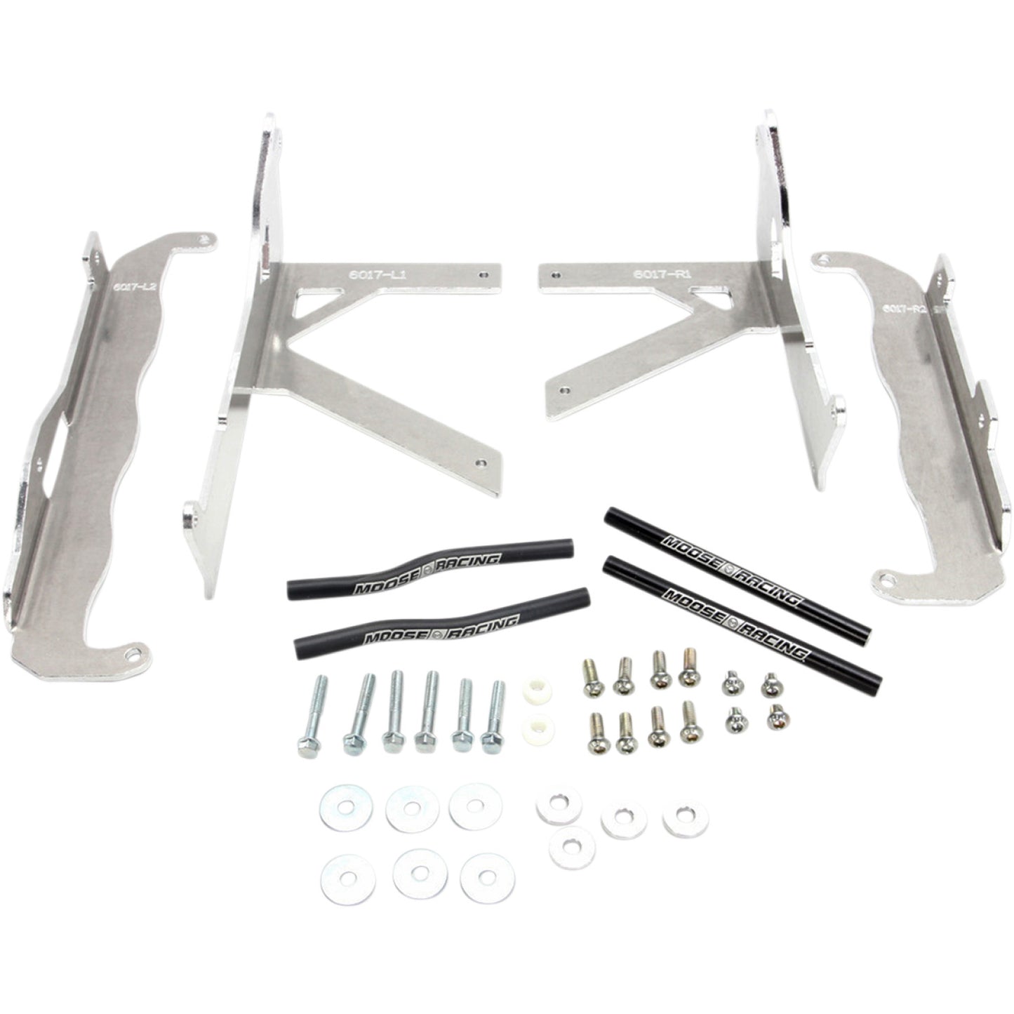 Moose Racing Radiator Braces - Silver - Honda 11-6017