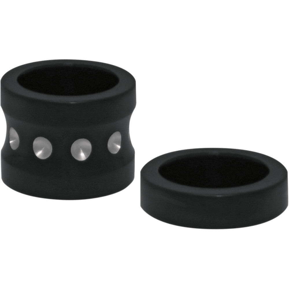 Covingtons Axle Spacers - Dimpled - Black - with ABS - Pair C0015-B