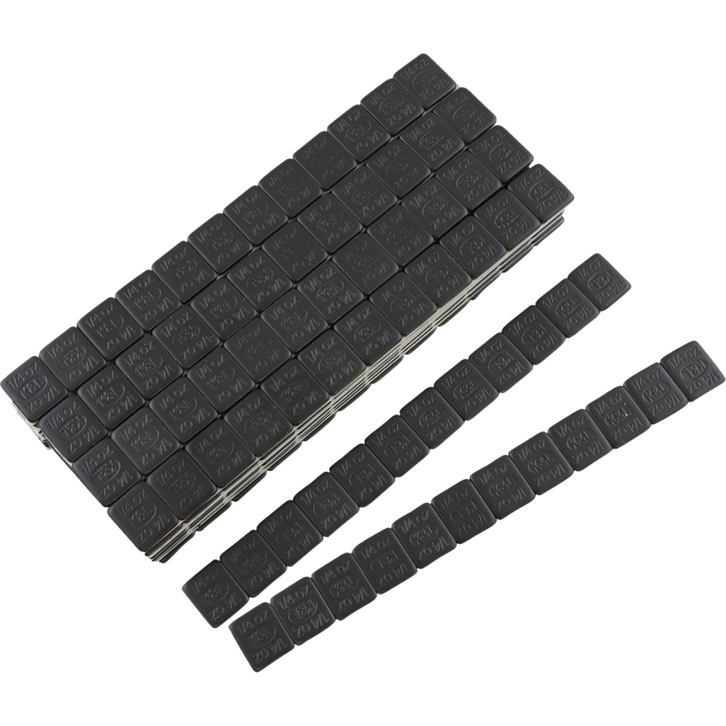 K&L Supply Wheel Weights - Rectangle - Adhesive Stick-On - Black - 360 Pack 32-8124 | Tire Mounting & Balancing Products