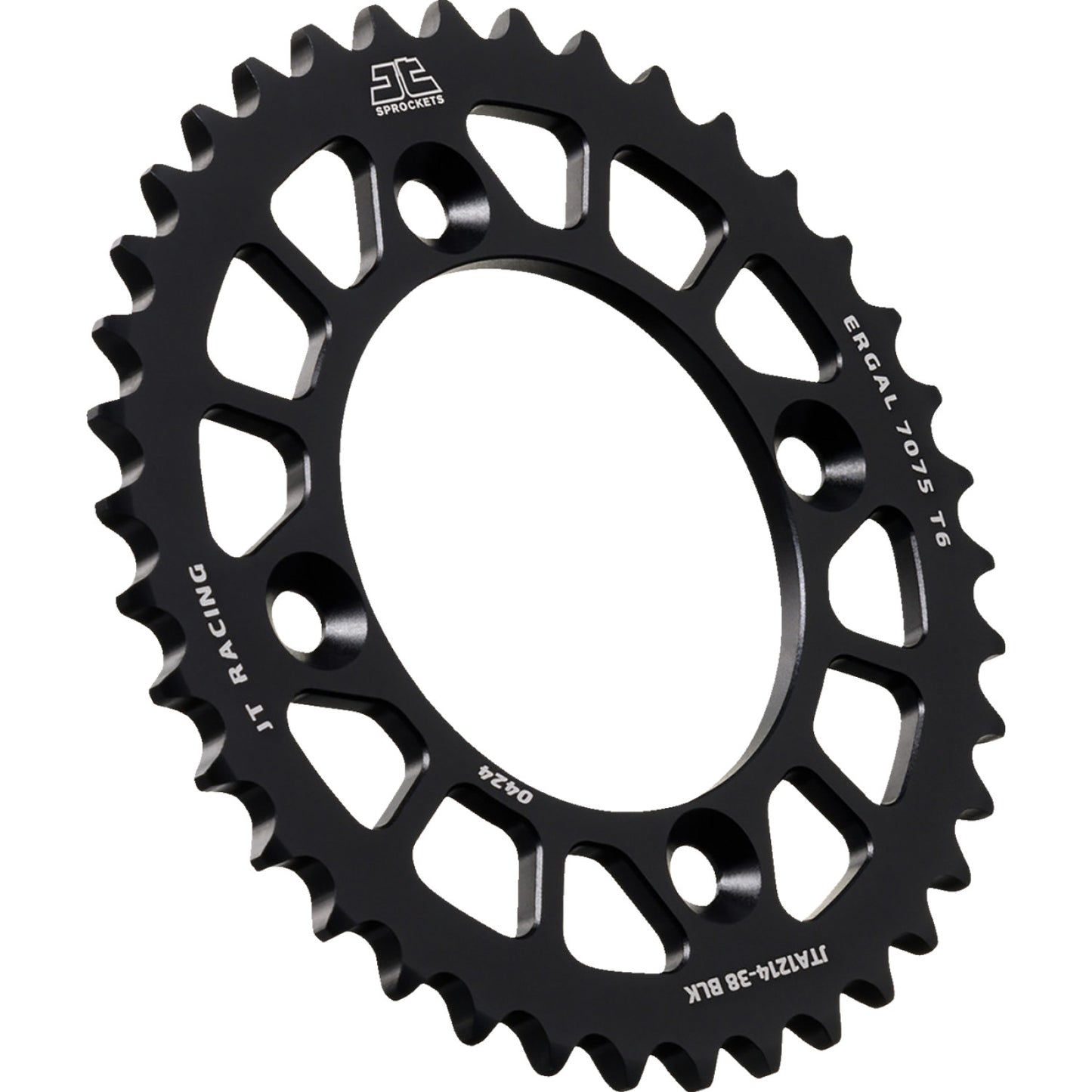 JT SPROCKETS Rear Sprocket - Aluminum - 38 Tooth - Black - CRF 110F JTA1214.38BLK by JT Rear Sprockets Aluminum/Alloy