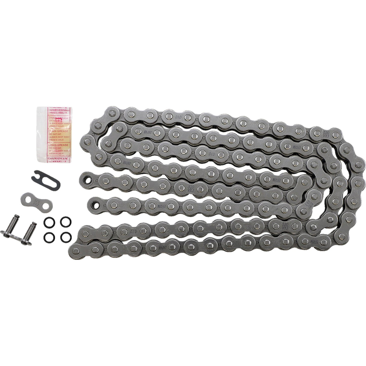 DID 520 VX3 - Chain - 114 Links M520VX3X114FB | Drive Chain X'ring Types