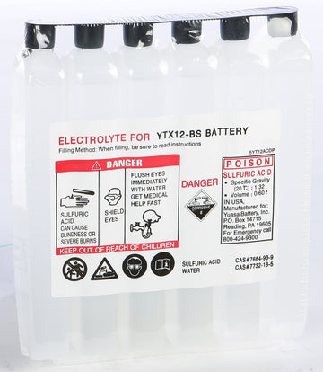 Electrolyte Pack Ytx12 Bs Ea/ Acid Pack Ytx12 Bs