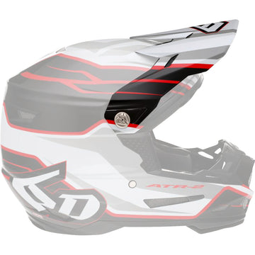 6D HELMETS ATR-2 Visor - Phase - White Red 72-6099