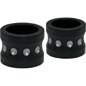 Covingtons Axle Spacers - Dimpled - Black - Non-ABS - Pair C0013-B