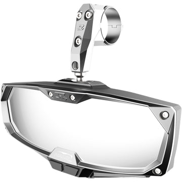SEIZMIK Mirror - Halo R - Rear View w/LED Cabin Light - Rectangle - Silver w/Silver Bezel - 1.75" ROPS 56-18019