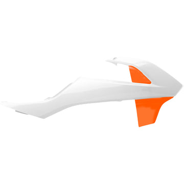 POLISPORT Radiator Cover - White/Orange - SX 65 8417900004 by Polisport