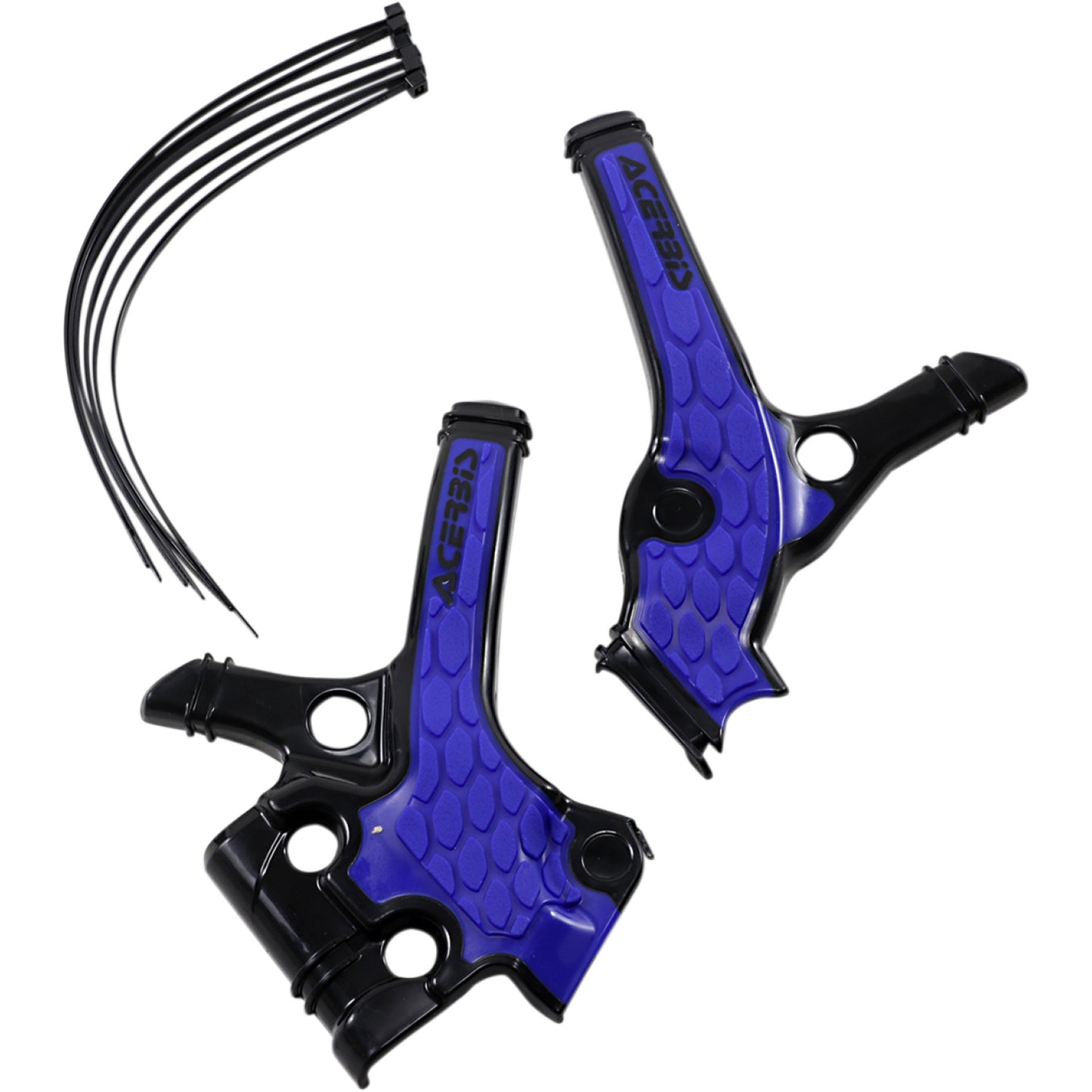 Acerbis X-Grip Frame Guards - Black/Blue - YZ 65 2736381004