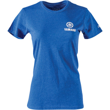 FACTORY EFFEX Women's Yamaha Icon T-Shirt - Heather Royal Blue - Medium 24-87212