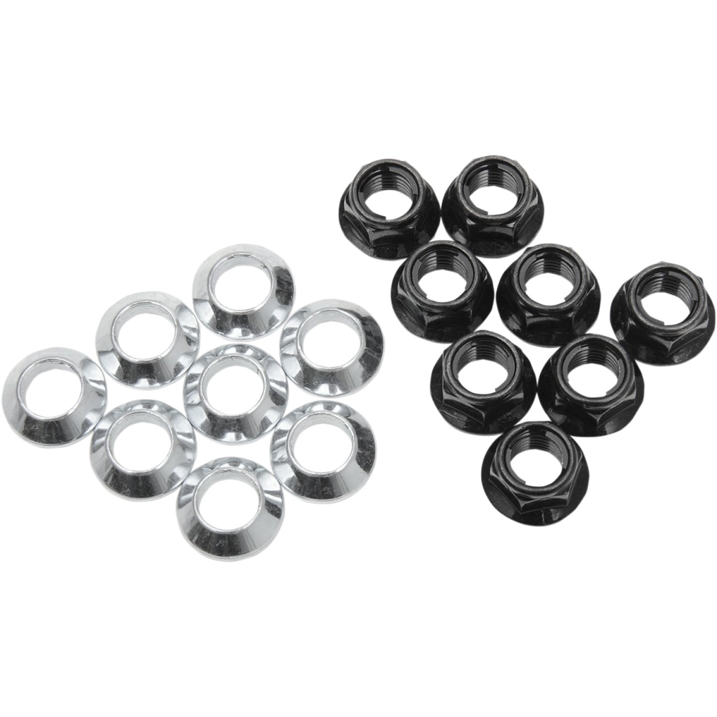 BOLT Flange Lug Nut - Locking - Black - 8-Pack 2005-LUG.B