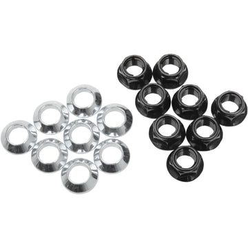 BOLT Flange Lug Nut - Locking - Black - 8-Pack 2005-LUG.B