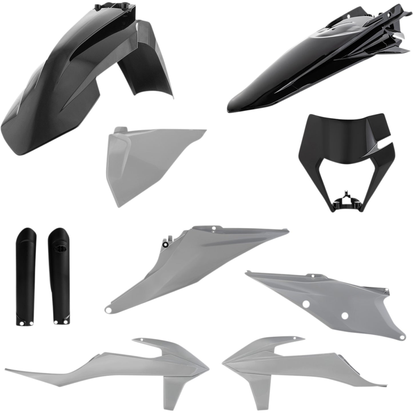 Acerbis Full Replacement Body Kit - Gray/Black 2791541001