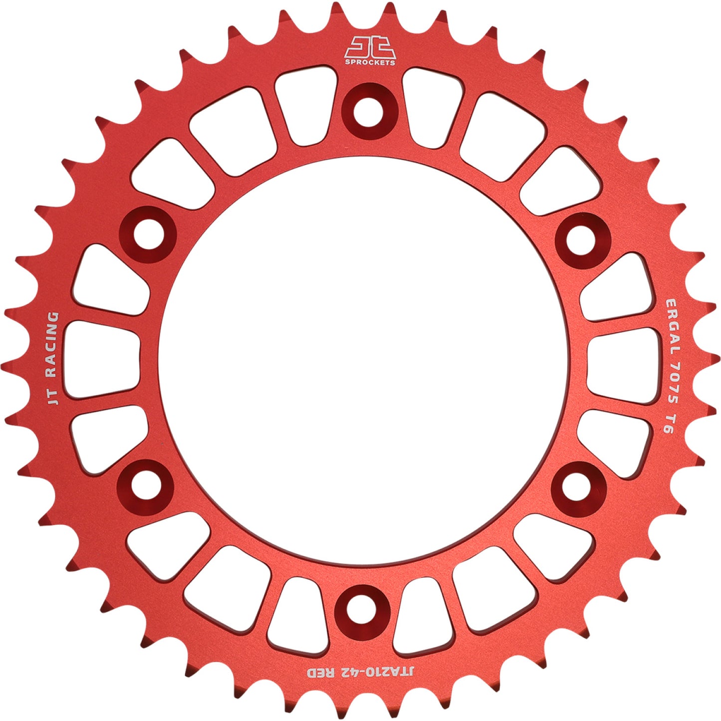 JT SPROCKETS Rear Sprocket - Honda - Red - 42 Tooth JTA210.42RED by JT Rear Sprockets Aluminum/Alloy