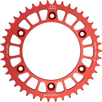 JT SPROCKETS Rear Sprocket - Honda - Red - 42 Tooth JTA210.42RED by JT Rear Sprockets Aluminum/Alloy