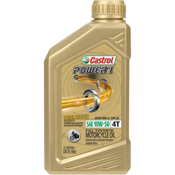CASTROL Power 1? Synthetic Engine Oil - 10W-50 - 1 U.S. quart 15D2C1