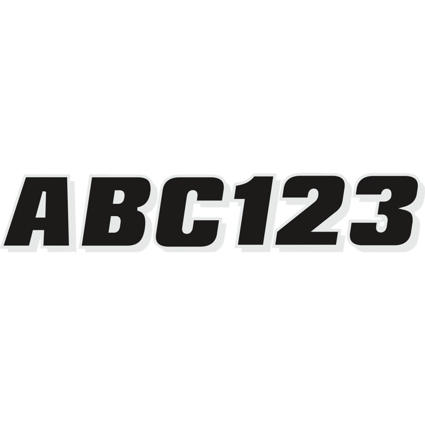 Hardline I.D. Sticker Kit - 320 Series - Black/Silver BLKSI320 | Stickers Decals